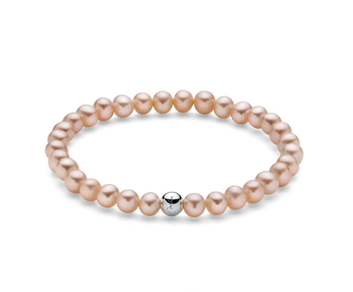 Miluna Bracciale di Perle Oriente in Argento 925 PBR3036