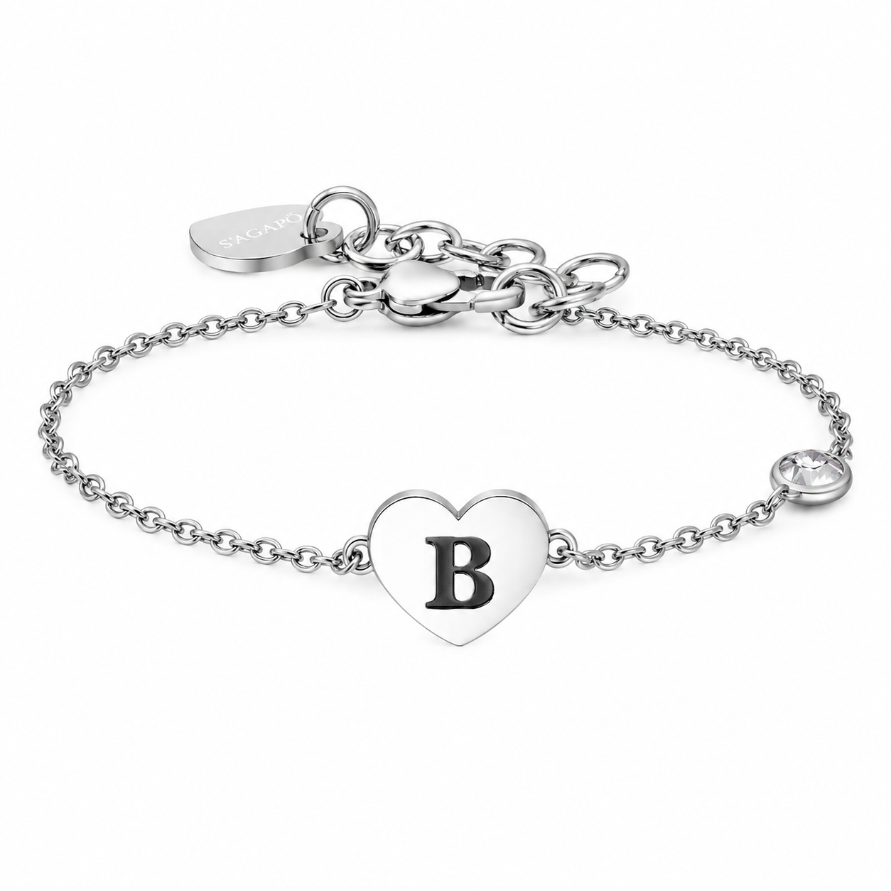 S’Agapõ Bracciale Click Lettera B SCK119