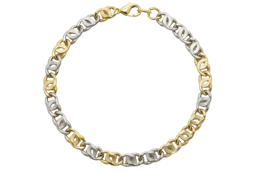 Bracciale bi-colore in oro 18k