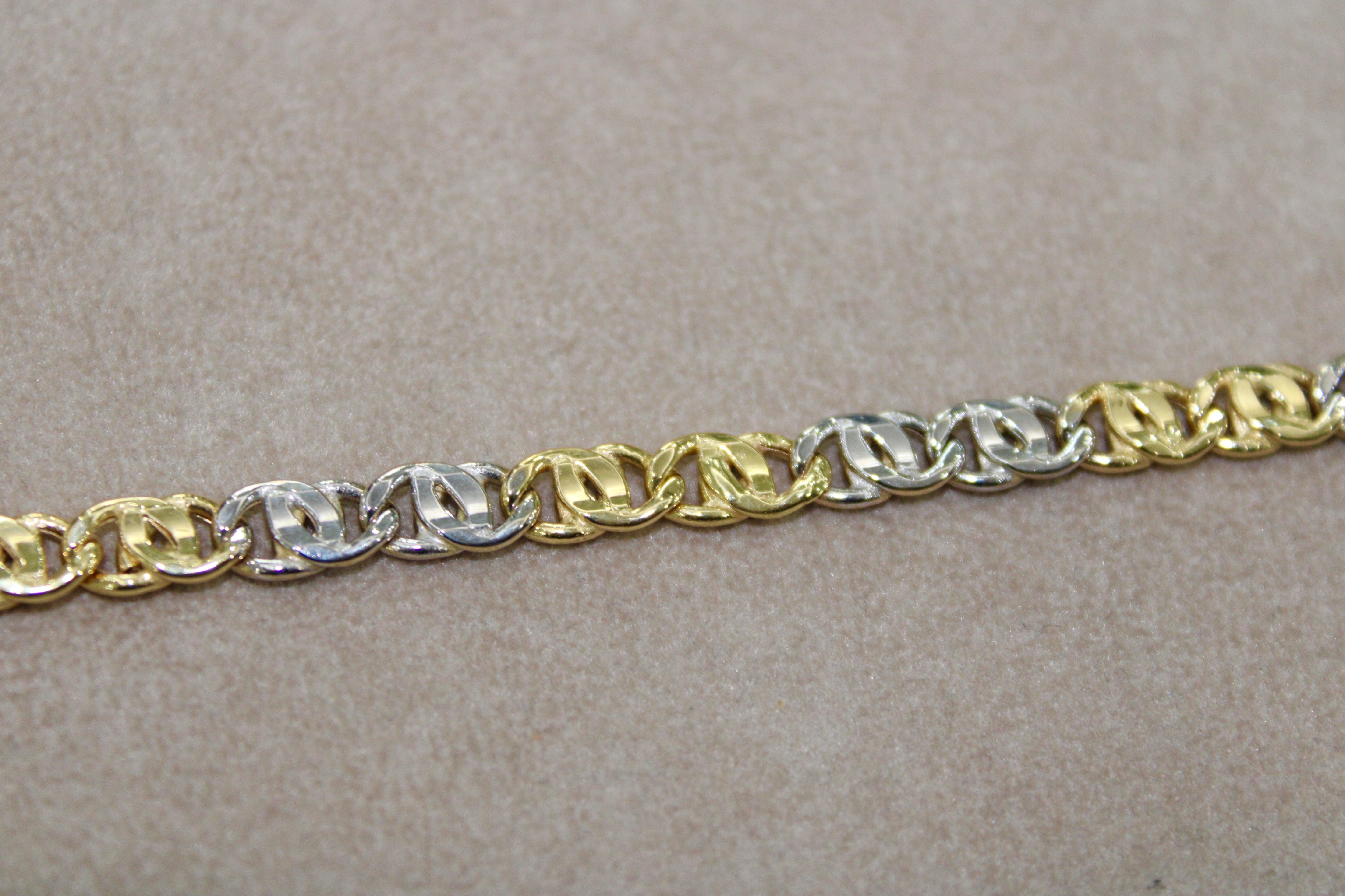 Bracciale bi-colore in oro 18k