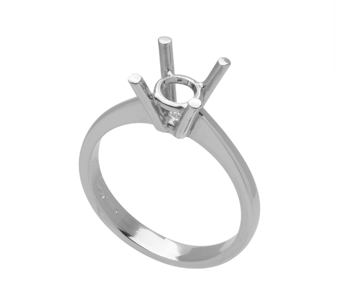 Anello Solitario 4 Griffe a Filo