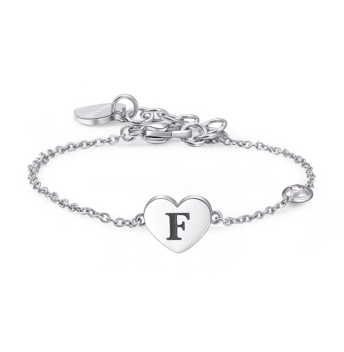 S’Agapõ Bracciale Click Lettera F SCK123