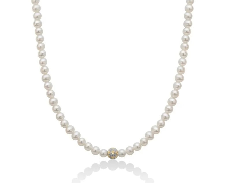 Miluna Collana Perle Con Boule PCL5904V