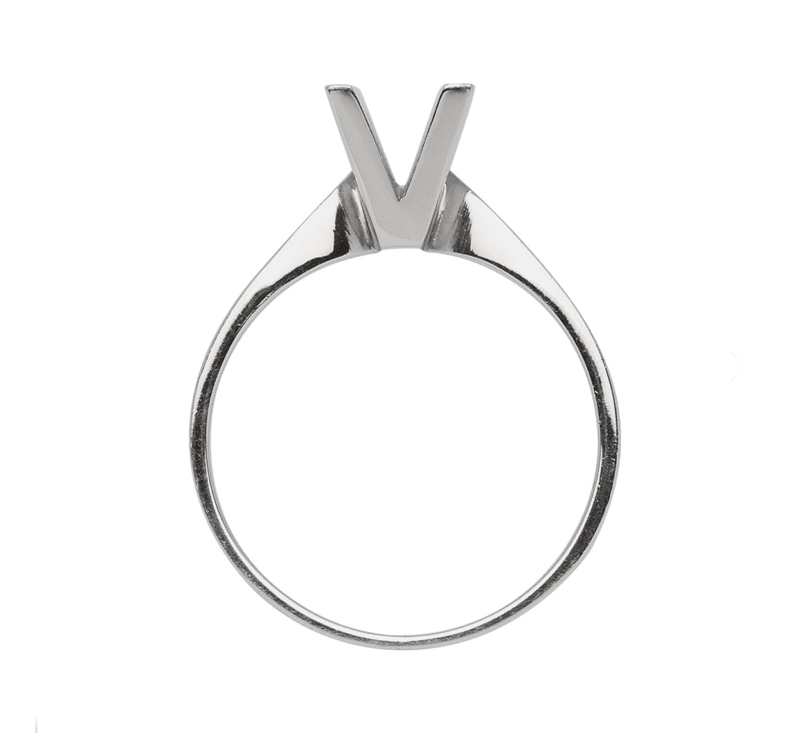 Anello Solitario a V