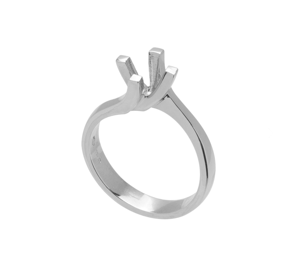 Anello Solitario Valentino Griffe Quadrate
