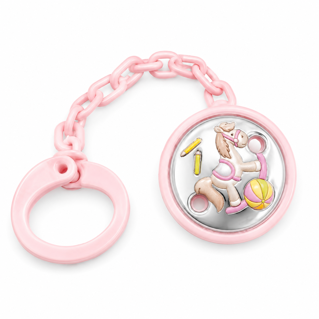 Pinza Per Ciuccio Cavallino Rosa