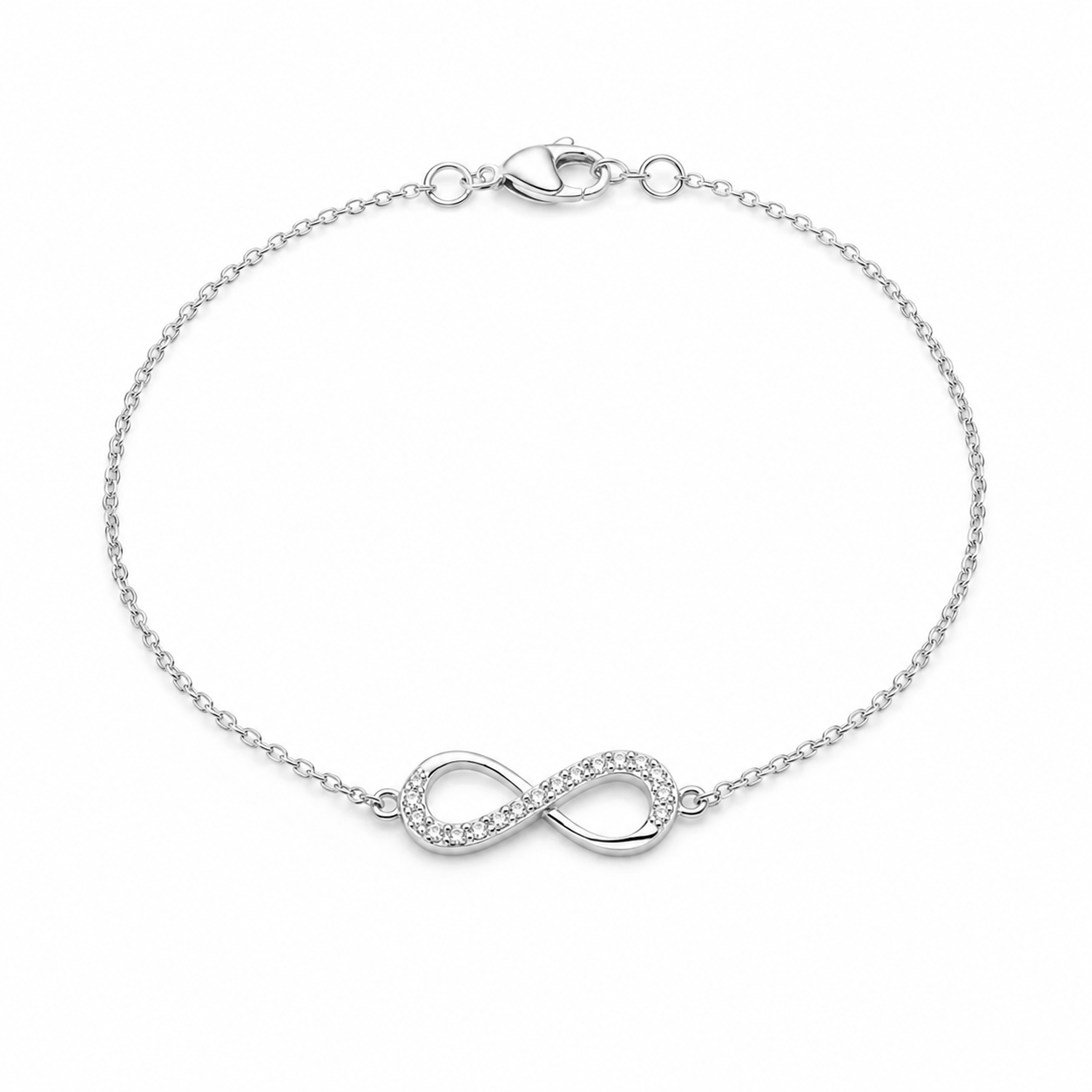 Bracciale Infinito in Oro Bianco 18K