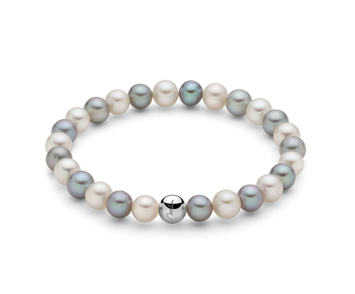 Miluna Bracciale di Perle Oriente in Argento 925 PBR3358