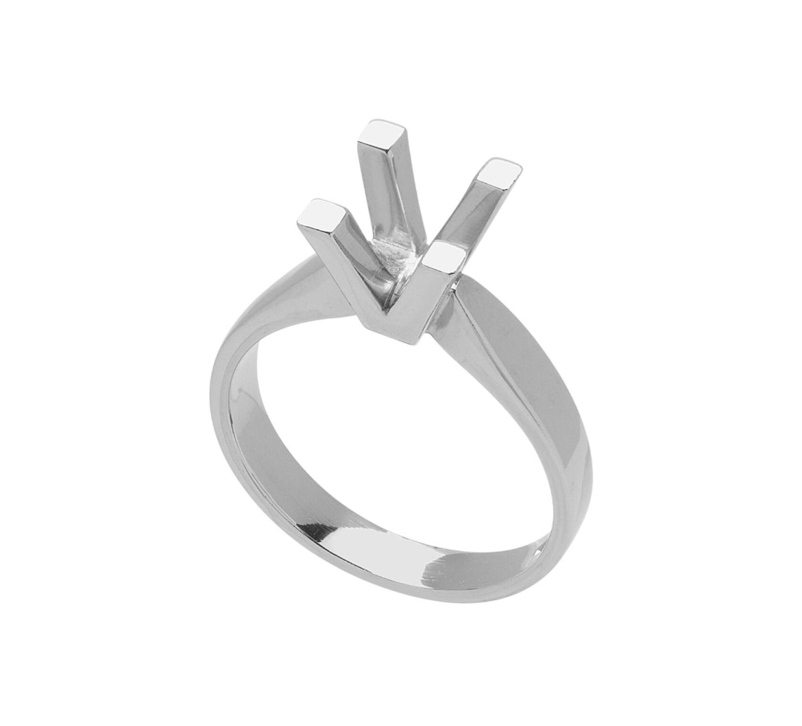 Anello Solitario a V