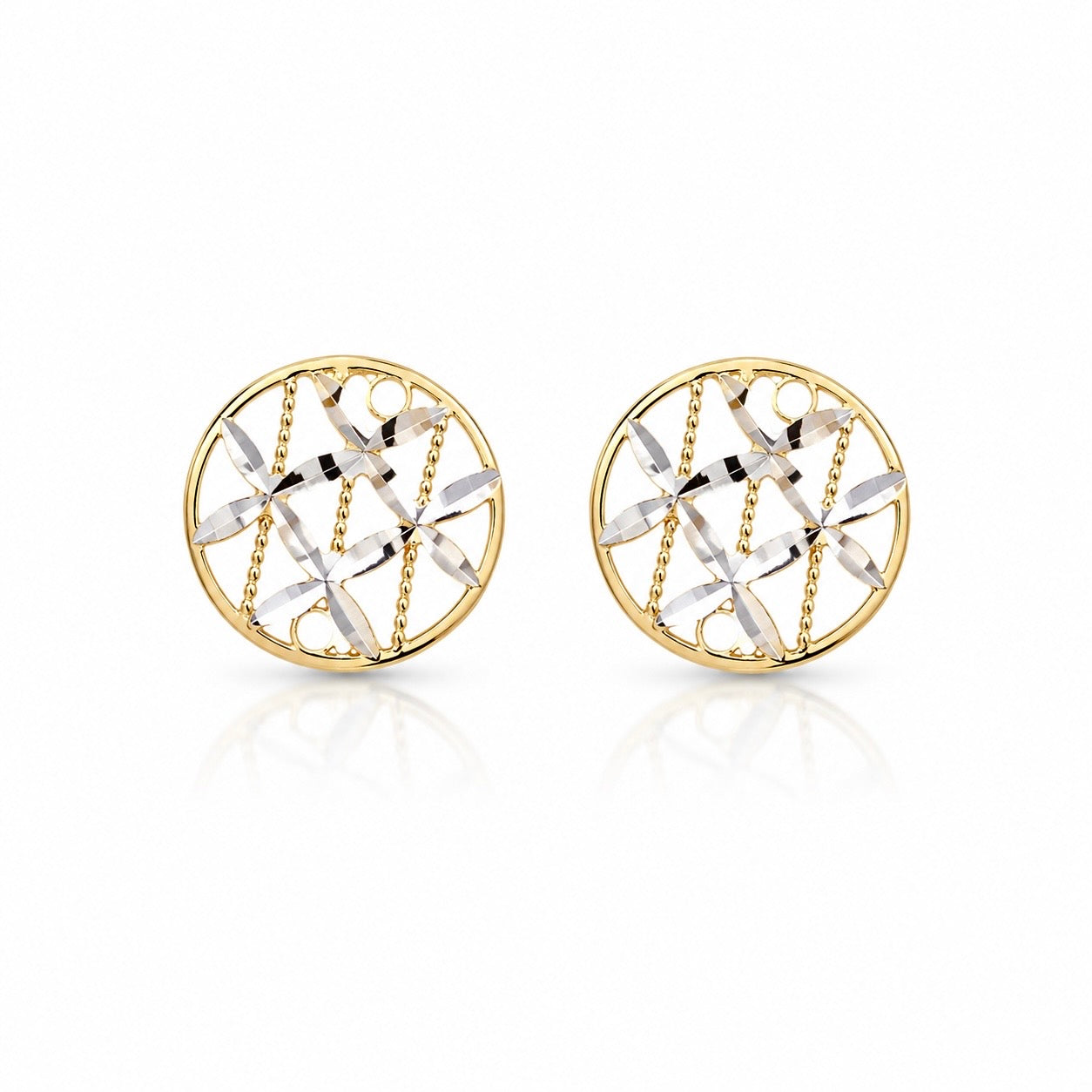Orecchini Intreccio Bicolore in Oro 18K GROR25