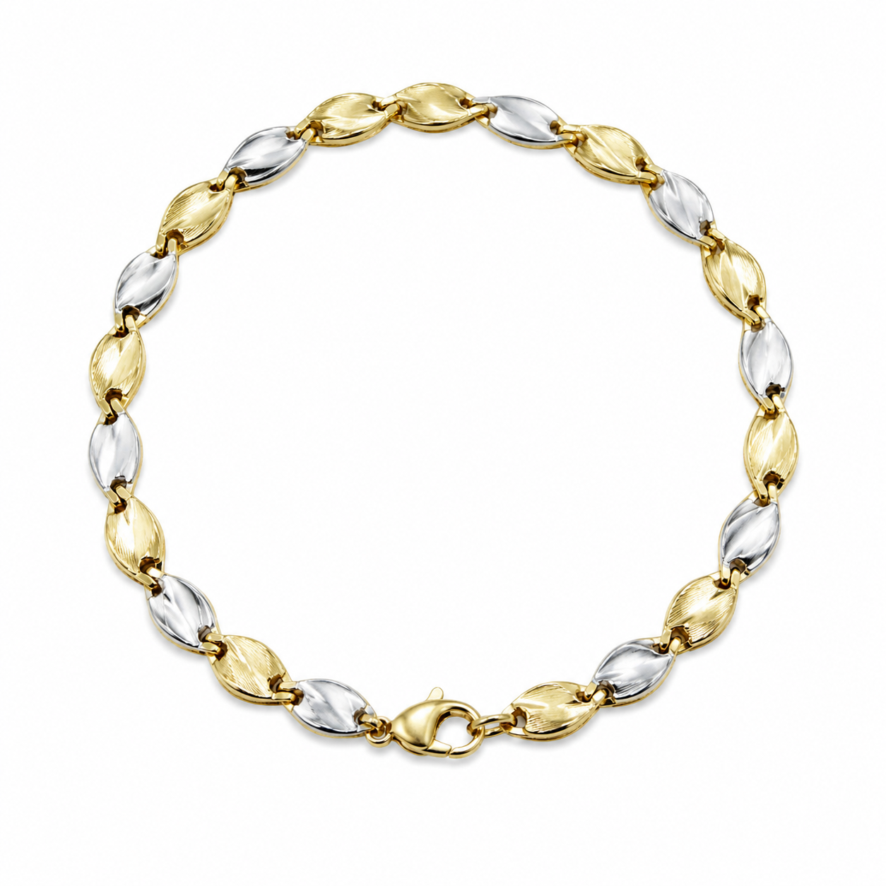 Bracciale bi-colore in oro 18k