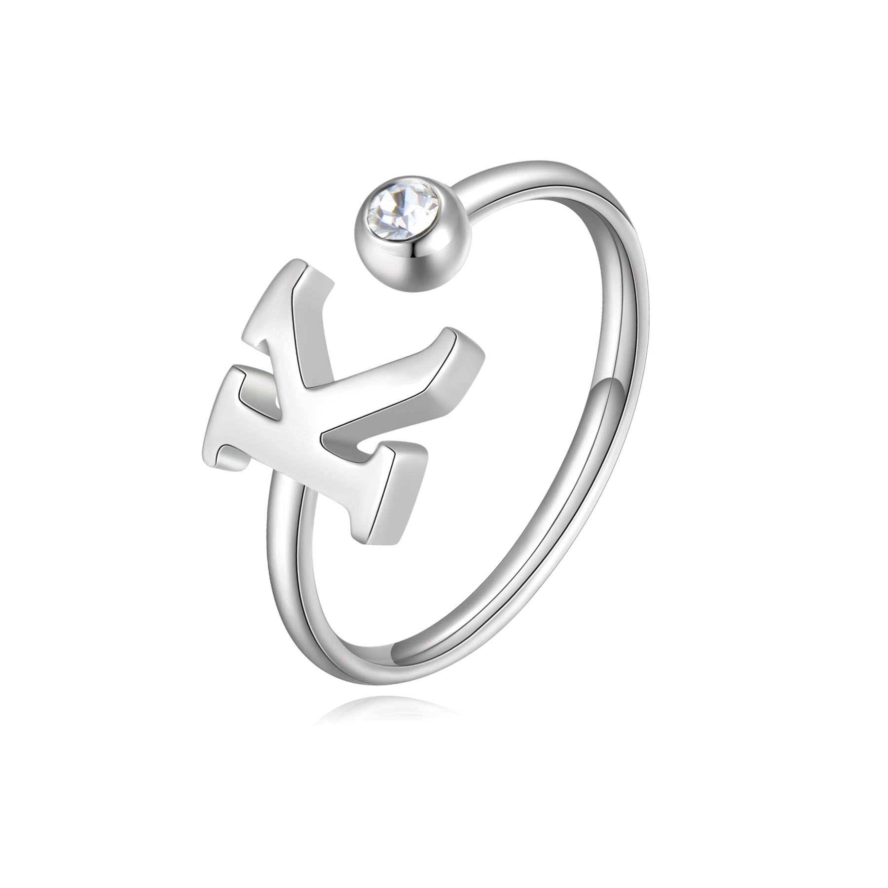 S’Agapõ Anello Click Lettera K SCK182