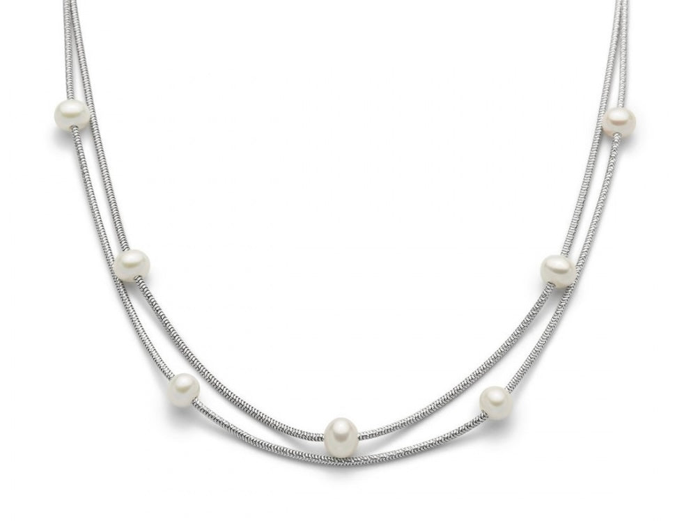 Miluna Collana Con Perle in Argento 925 PCL5625