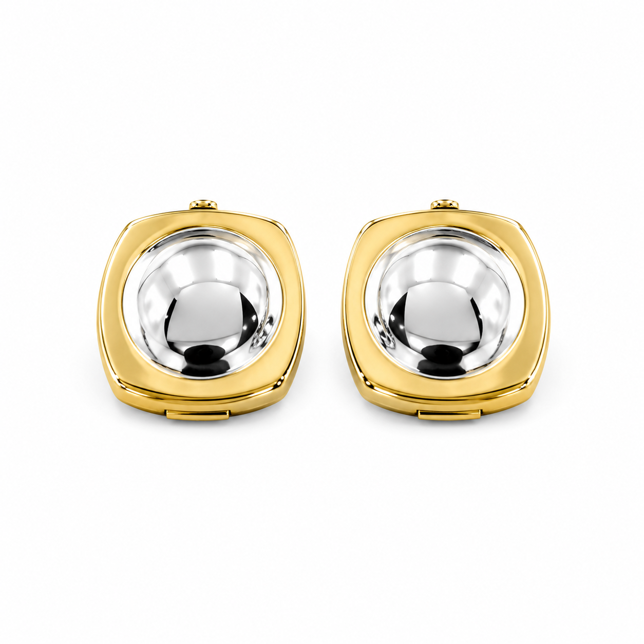 Copribottoni Bi-Colore in Argento 925
