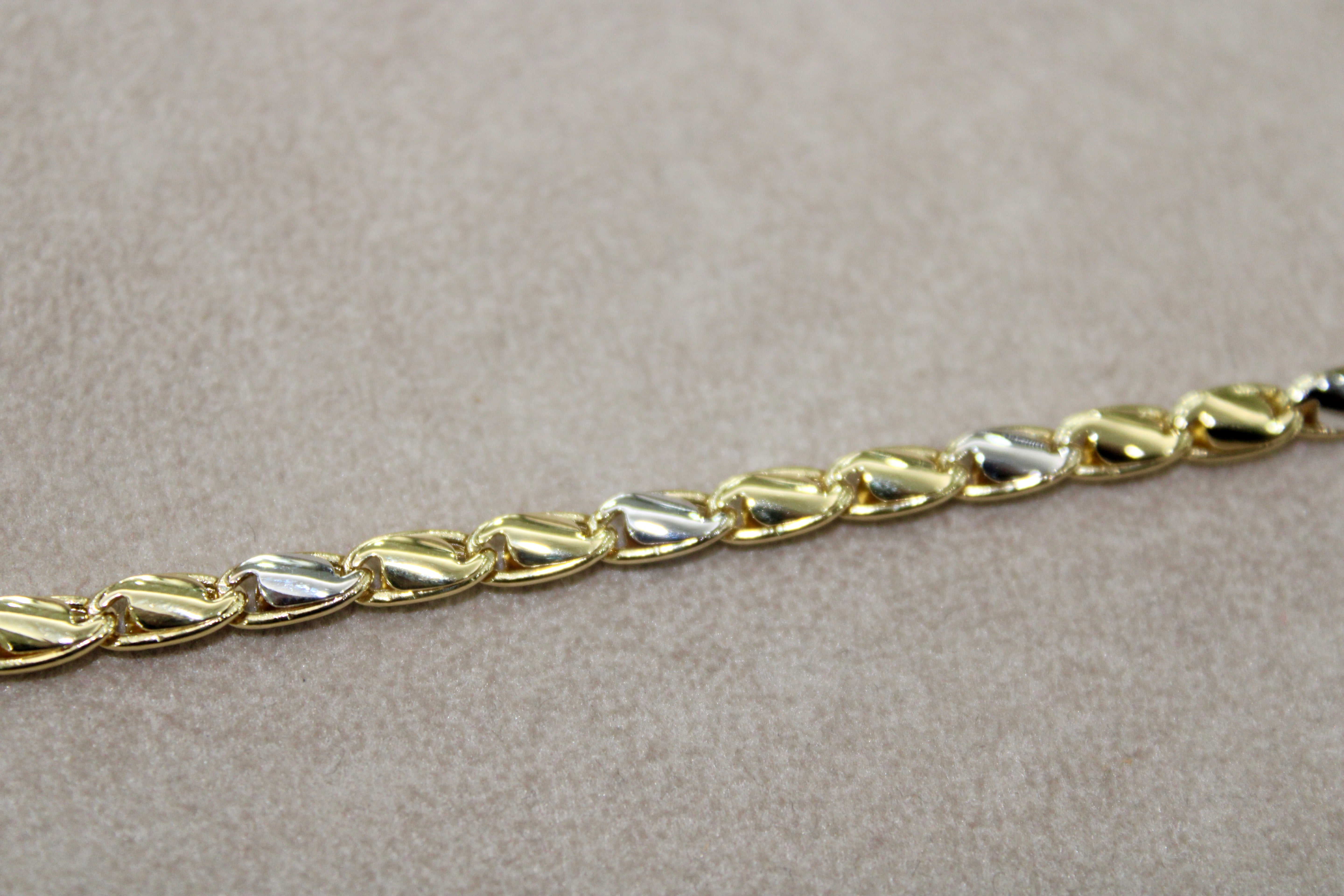Bracciale bi-colore in oro 18k