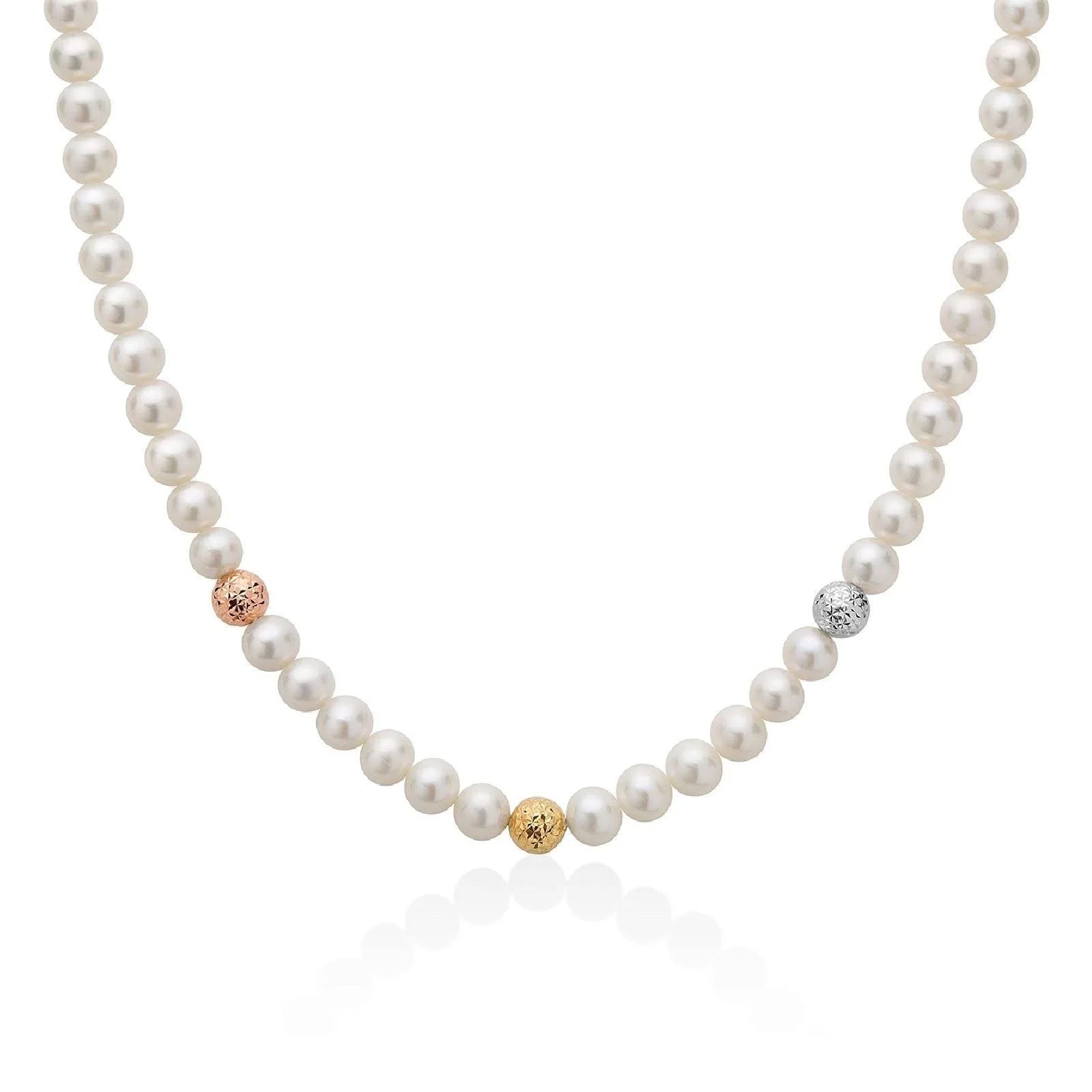 Miluna Collana Perle con Boule in Oro PCL5631V