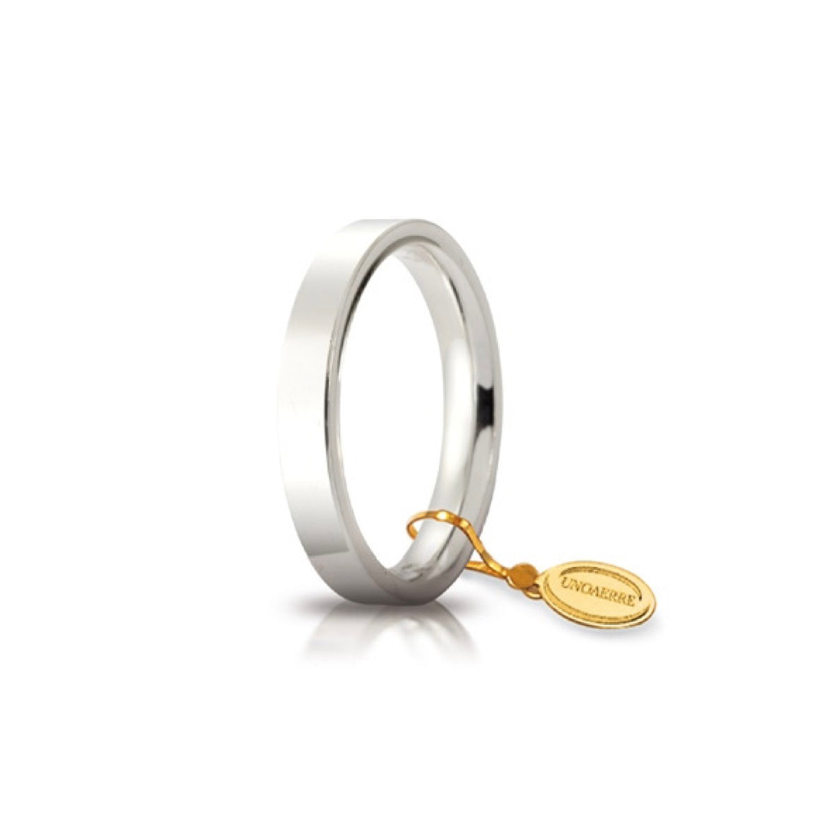 Fede Cerchi di Luce mm. 3,5 in Oro Bianco 750
