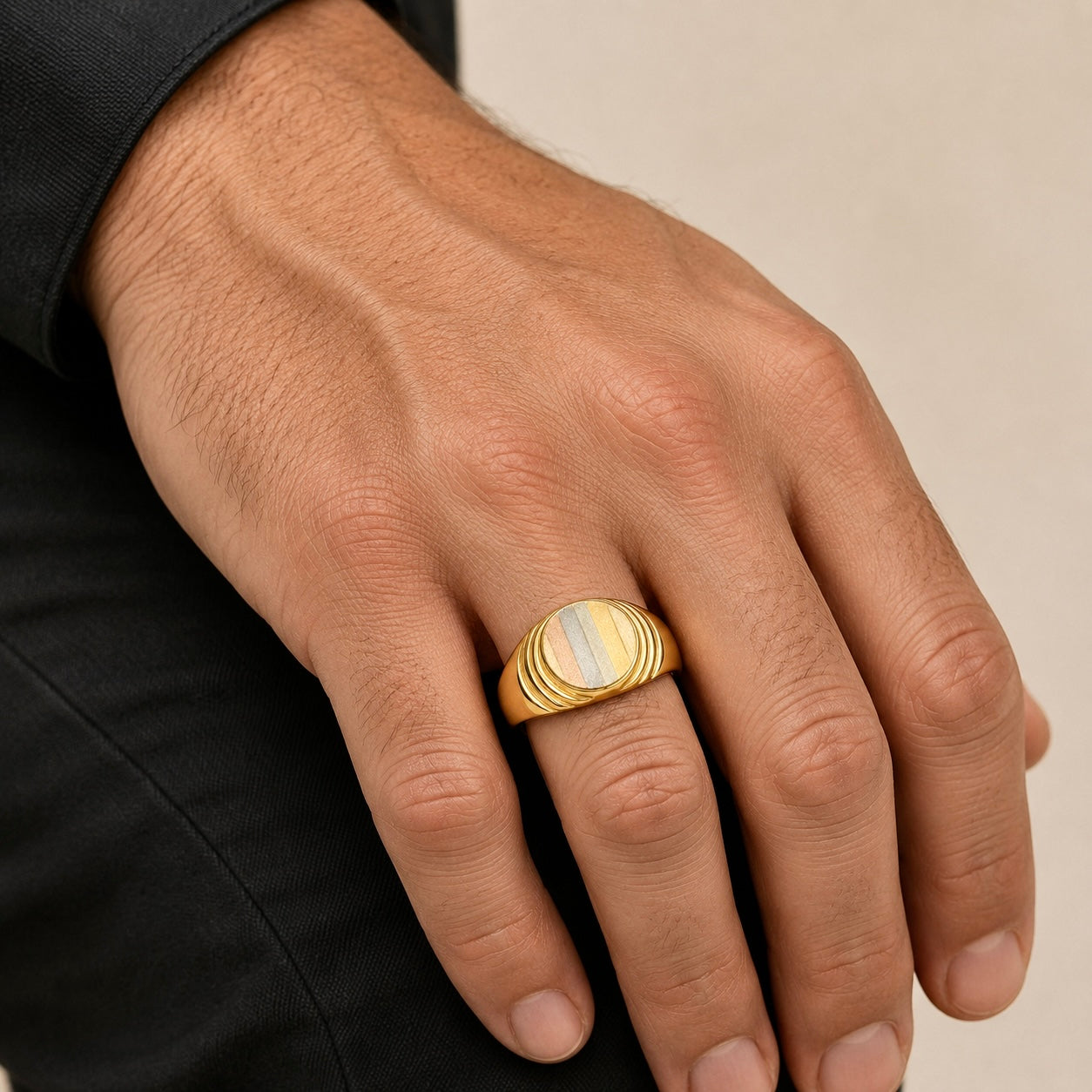 Anello In Oro Tre Colori In Oro 18k GRAU04