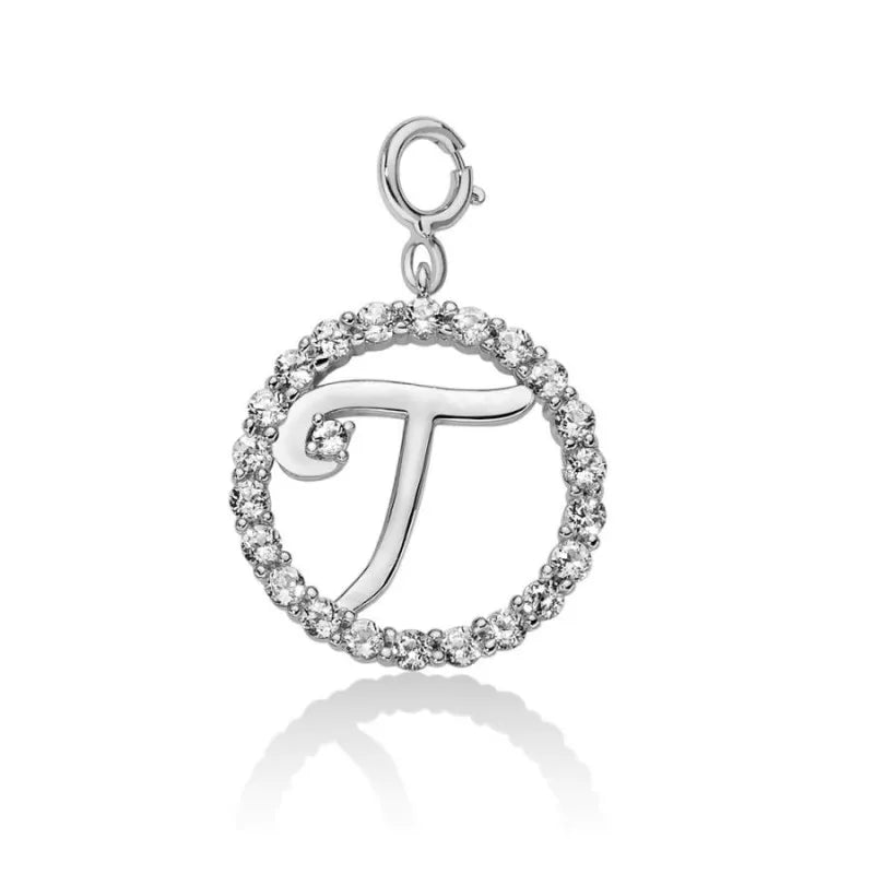 Miluna Charm in Argento Lettera T PFD857-T