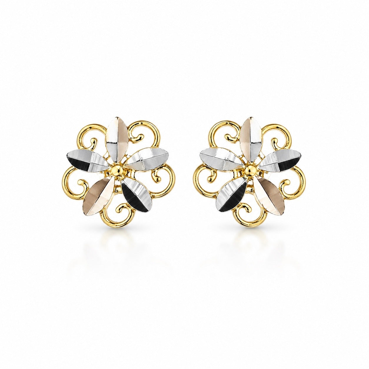 Orecchini Fiore In Oro Giallo 18K GROR24