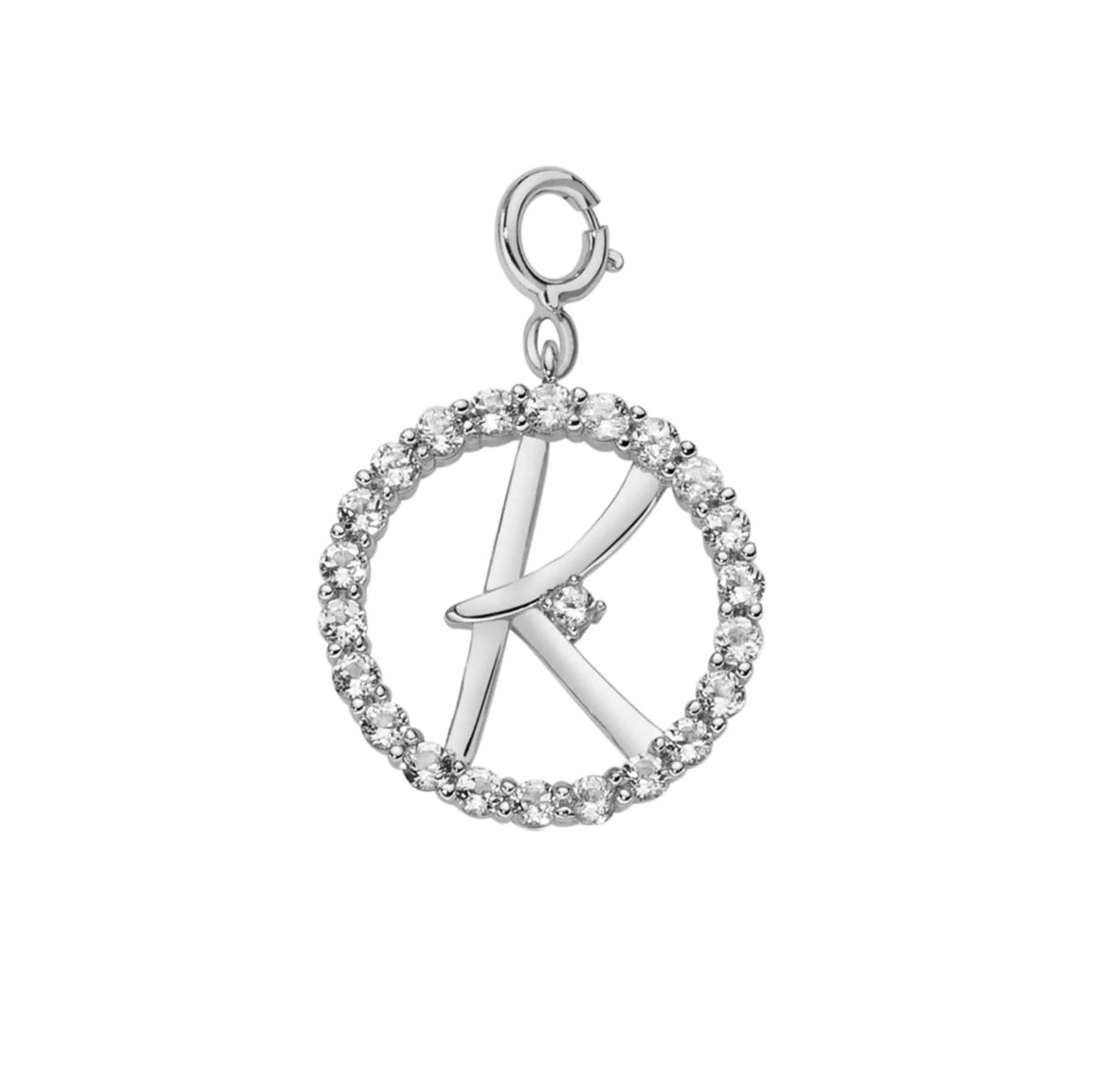 Miluna Charm in Argento Lettera K PFD857-K