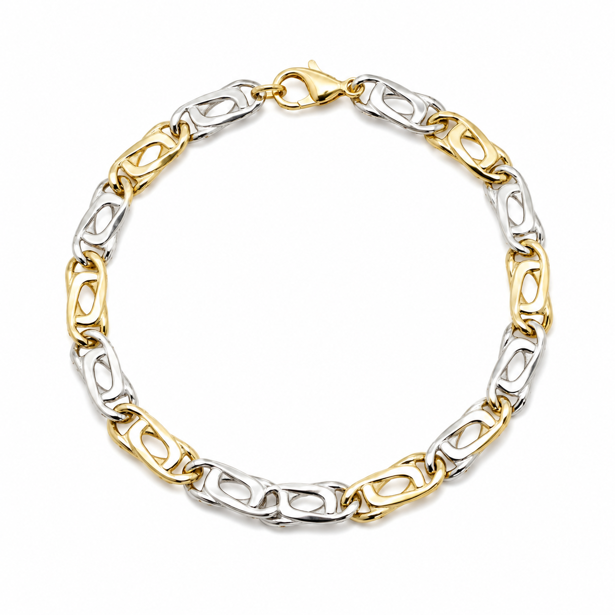 Bracciale bi-colore in oro 18k
