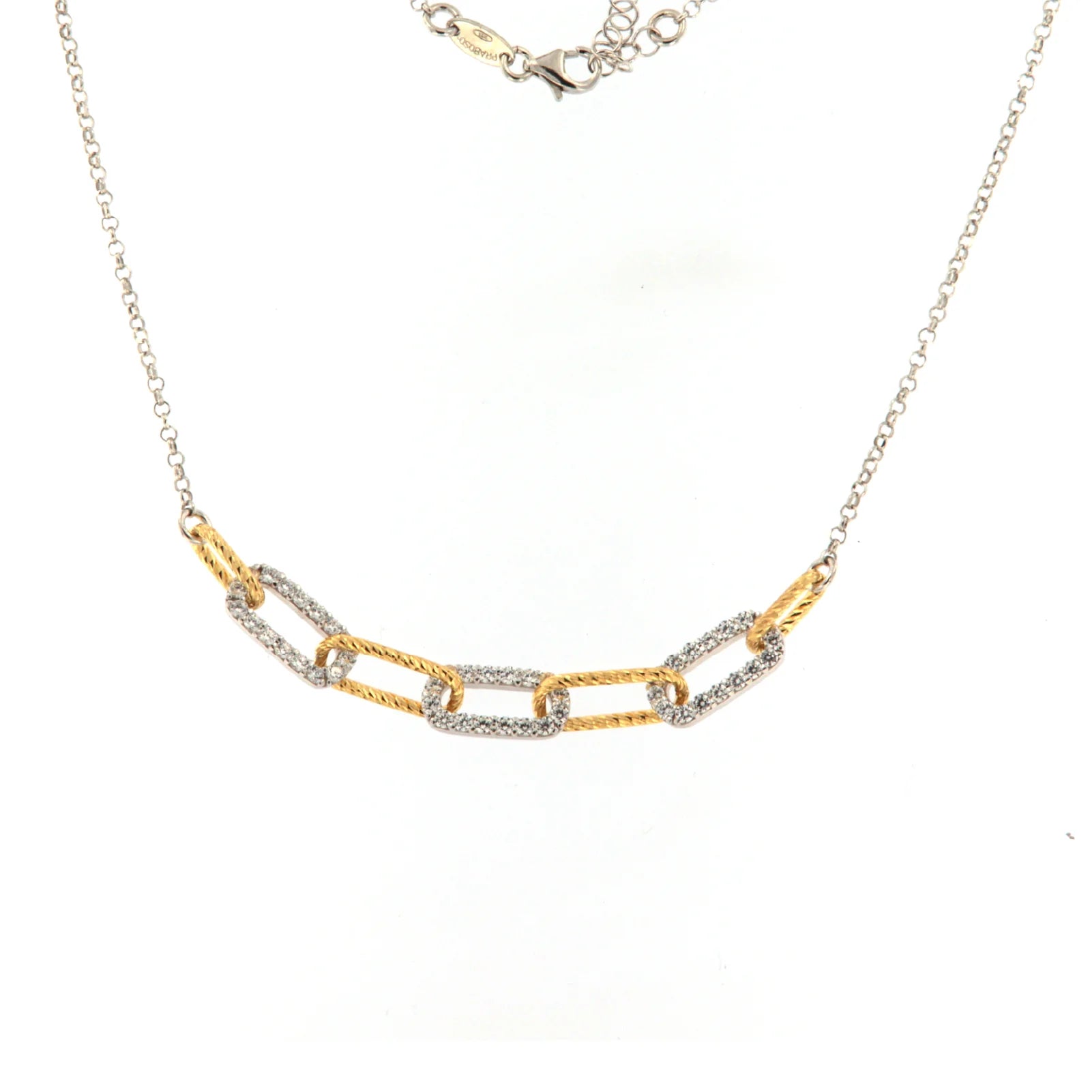 Fraboso Collana Bi-Colore in Argento 925 GR10759BCZI