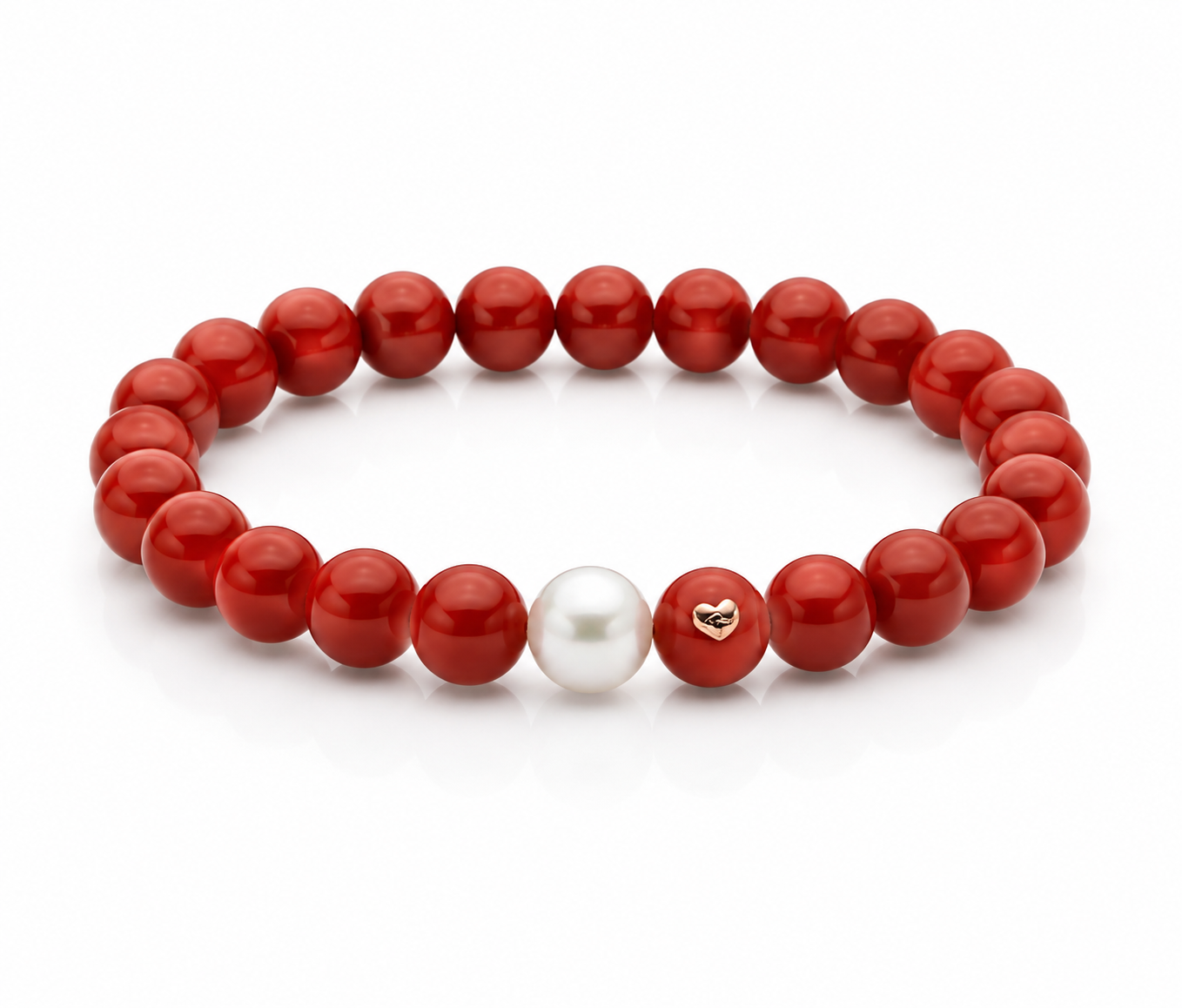 Miluna Bracciale Pasta di Corallo e Perla PRB1799
