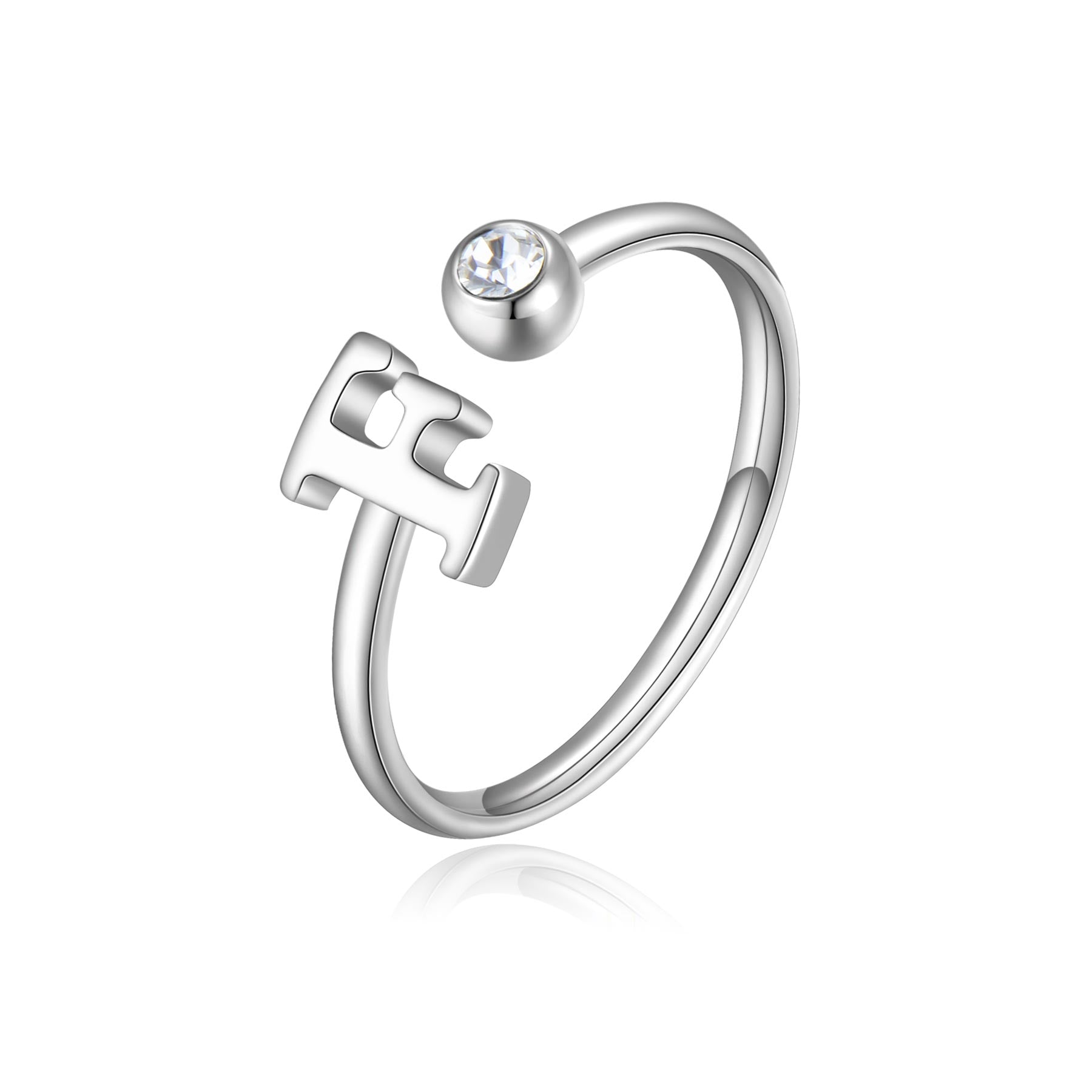 S’Agapõ Anello Click Lettera F SCK177